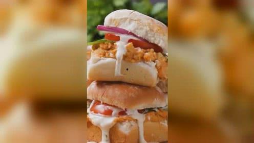 汉堡怎么做视频,从原料准备到美味呈现